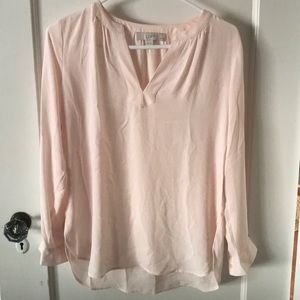 Long sleeve icy pink blouse